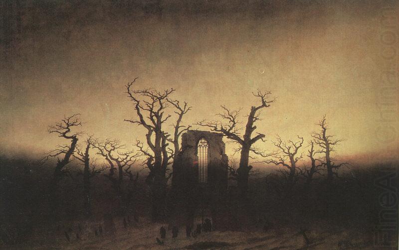 Abbey in an Oak Forest, Caspar David Friedrich